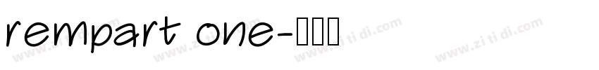 rempart one字体转换